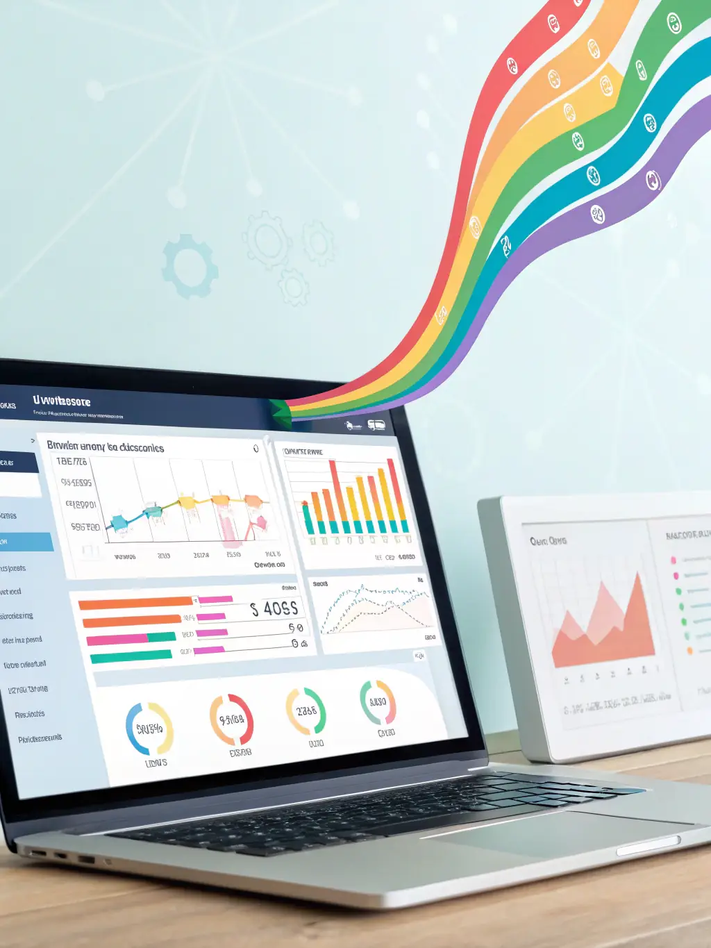 A visual representation of leads flowing into a CRM system, highlighting ZARX Agency's lead generation process and its impact on sales pipelines.