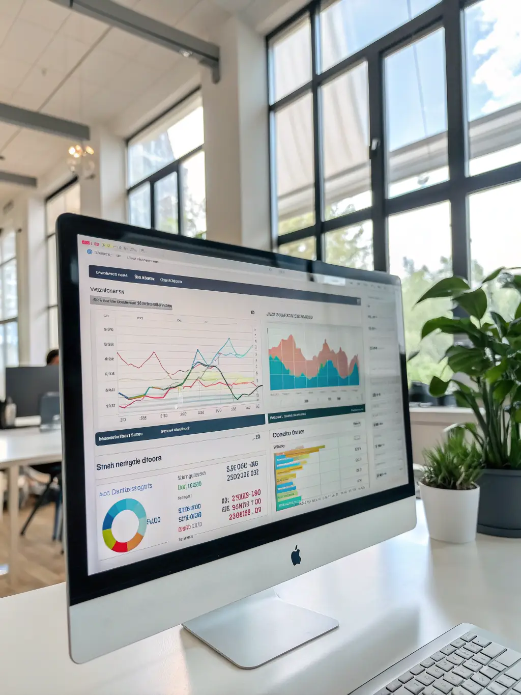 A detailed analytics dashboard displaying user behavior metrics, conversion rates, and engagement levels, illustrating the guide's data analytics techniques.