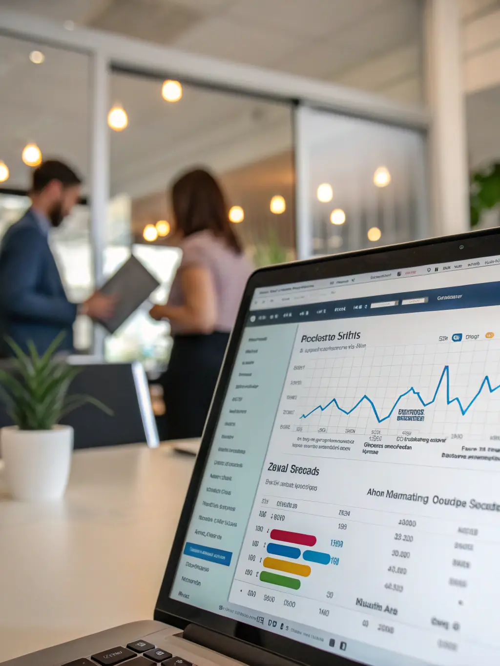 A professional website dashboard showing increased SEO rankings and organic traffic growth, reflecting the impact of the guide's SEO strategies.